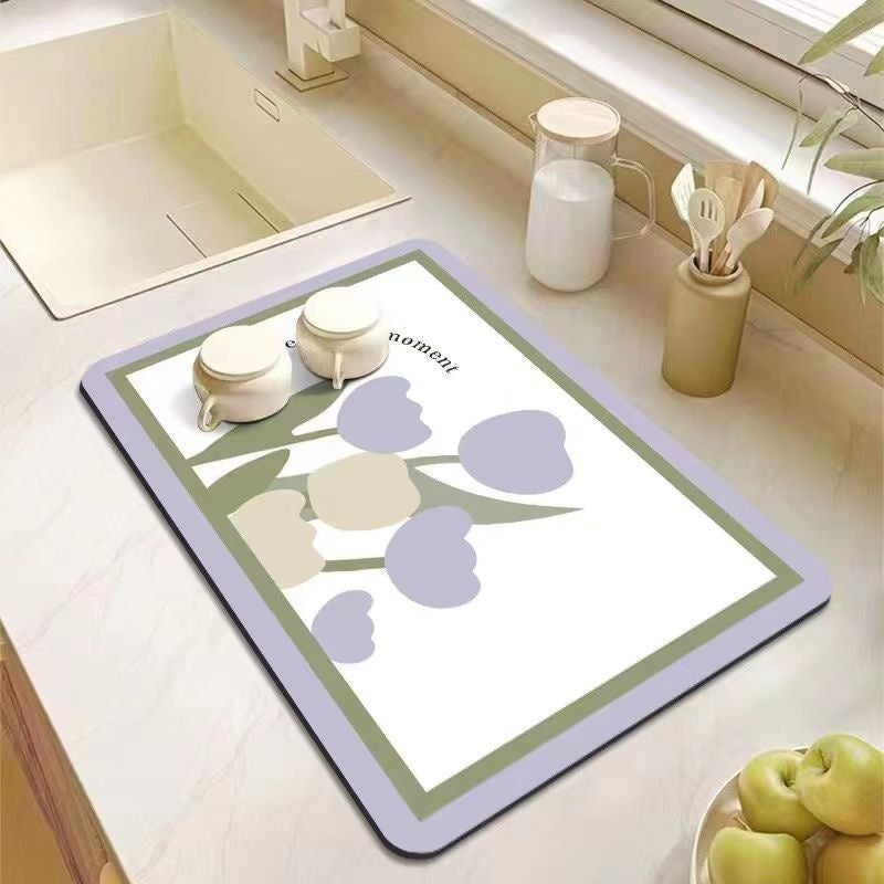 Decorative Floral Kitchen Mat