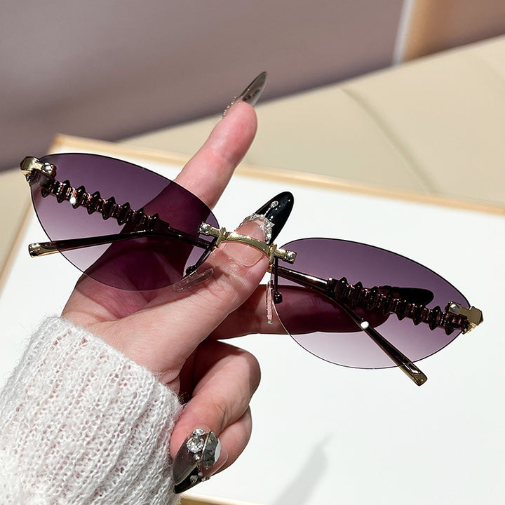 Women's fashionable glasses with elegant golden frame Stornfield