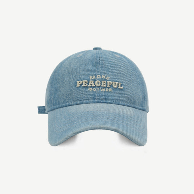 Women's Distressed Denim Embroidered Cap Stornfield