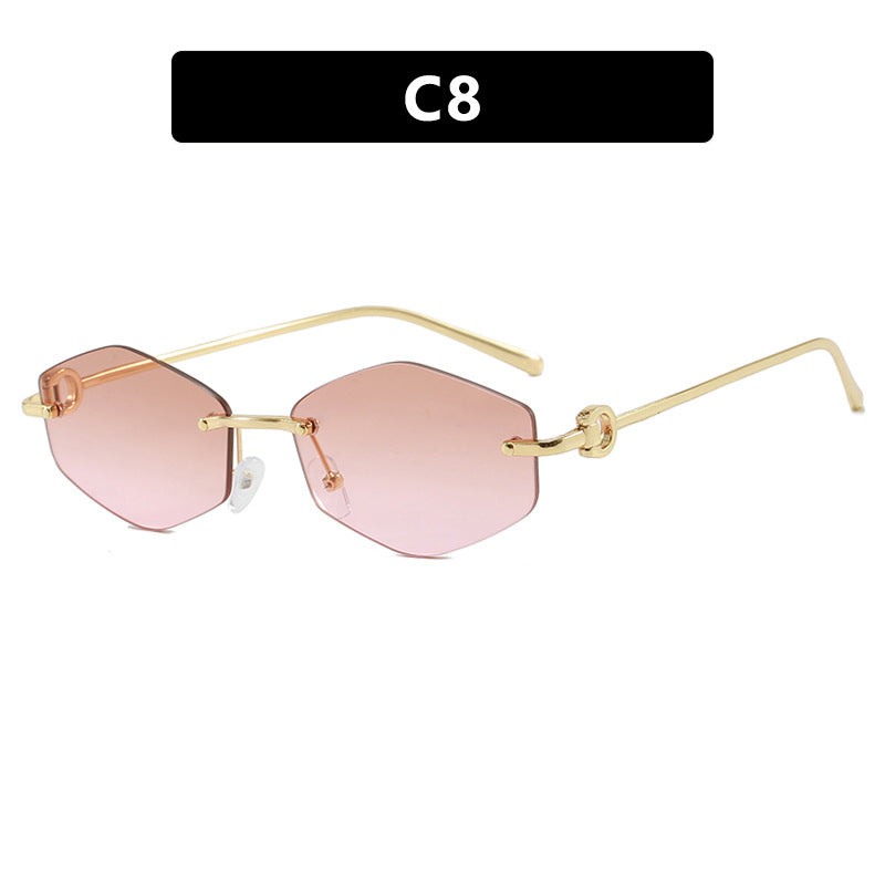 Women's fashionable sunglasses with hexagonal frame and luxurious accents Stornfield