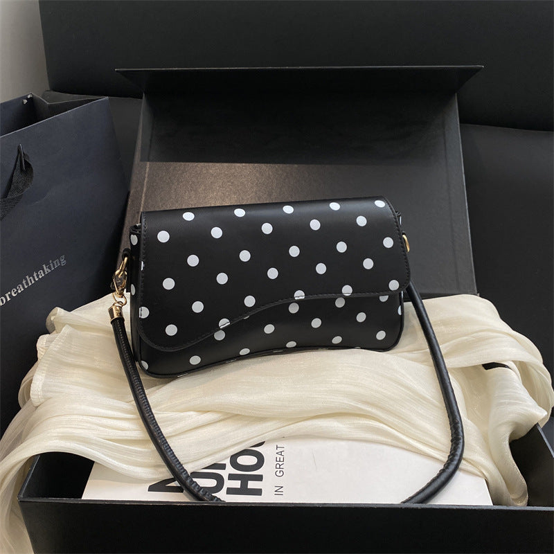 Structured Polka Dot Crossbody Handbag