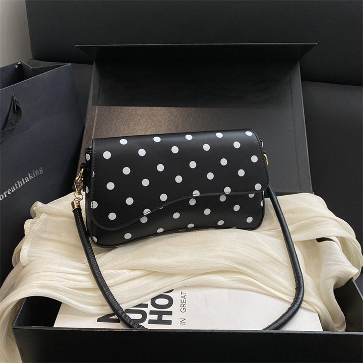 Structured Polka Dot Crossbody Handbag