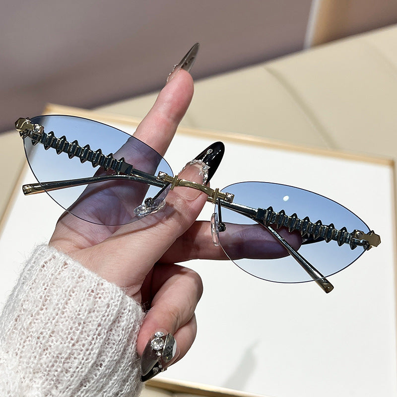 Women's fashionable glasses with elegant golden frame Stornfield