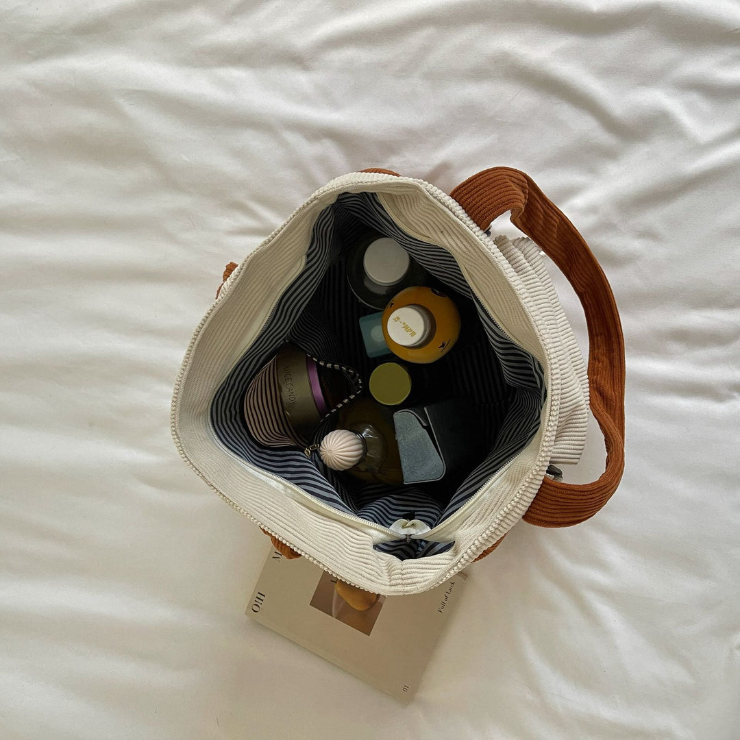 Stylish Corduroy Tote Bag