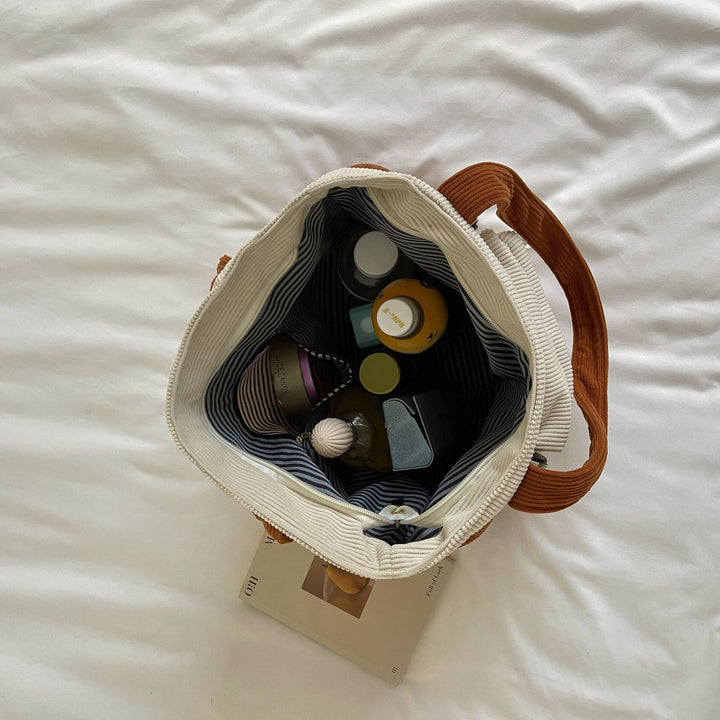 Stylish Corduroy Tote Bag