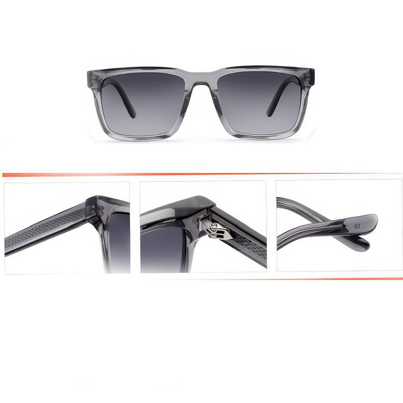 Women's fashionable sunglasses with clear plastic frame and multifunctional lenses Stornfield