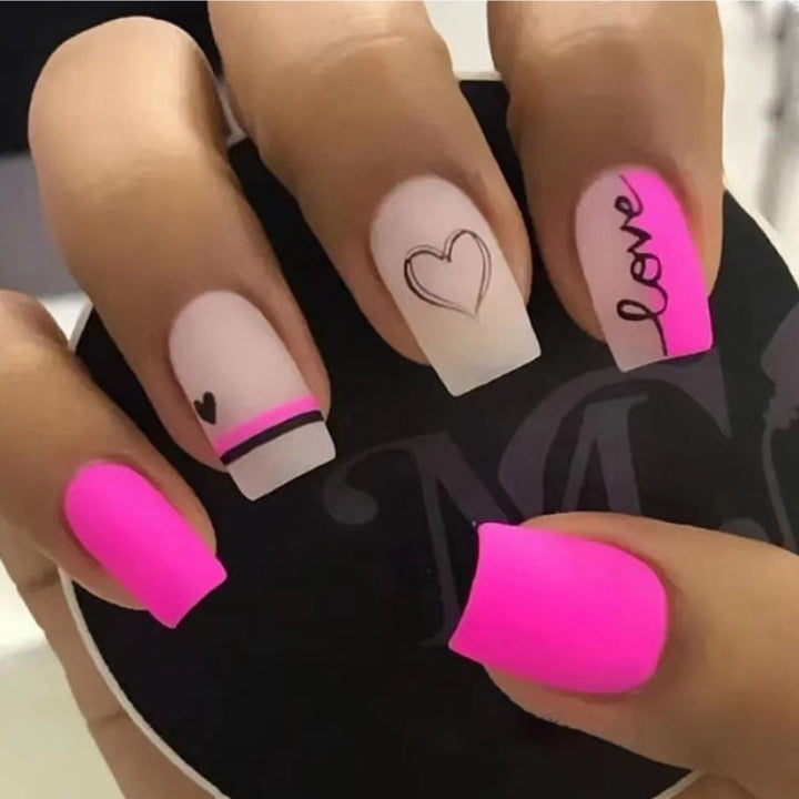 Artistic Love-Themed Nail Art Enhancements Stornfield