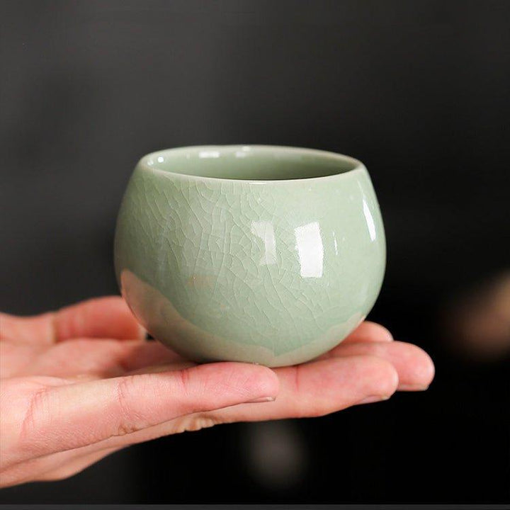 Oriental Handcrafted Ceramic Rounded Tea Cup Set | Stornfield