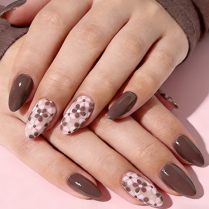 Floral Print Gel Nail Art Set Stornfield