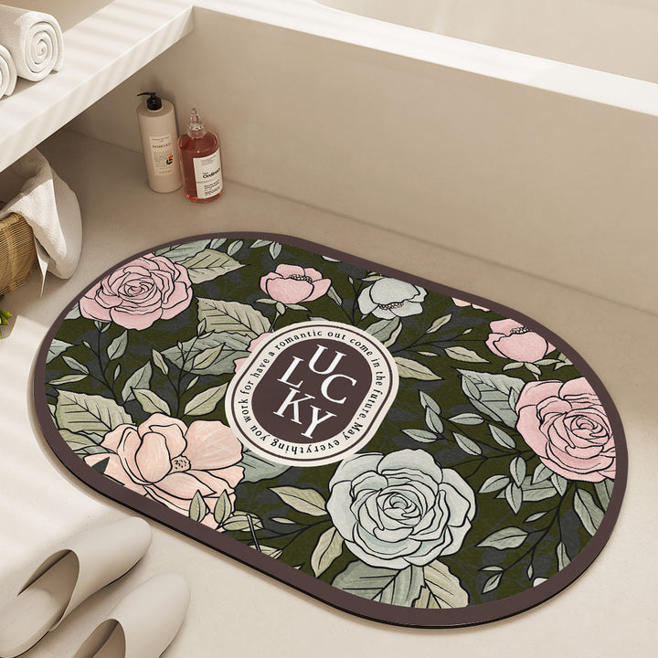 Floral Patterned Bath Mat Stornfield