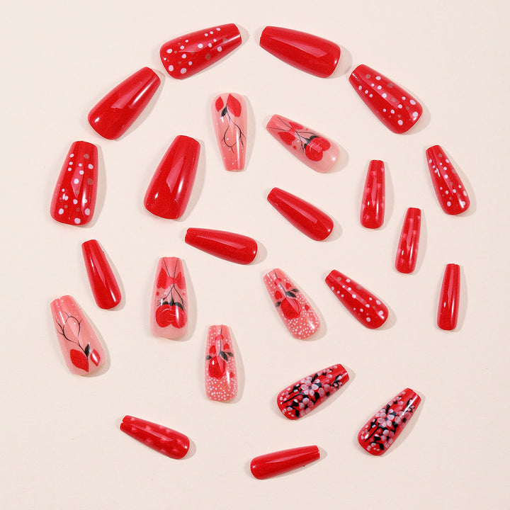 Floral Design Acrylic Nail Art Extensions Stornfield