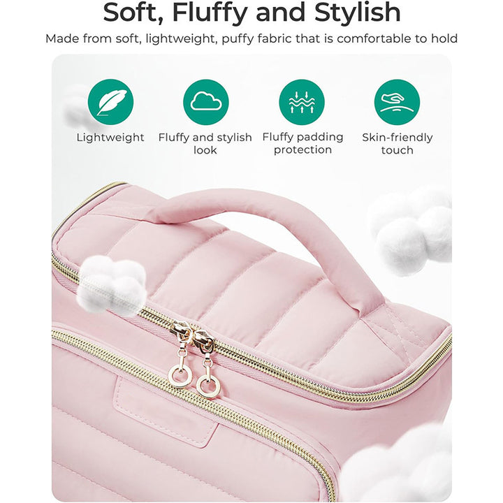 Cosmetic organizer bag with separate compartments and cosmetic compartment Stornfield