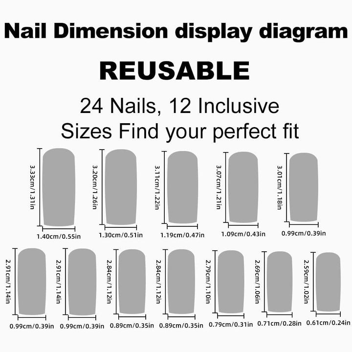 Stylish Decorative Press-On Nail Art Stornfield