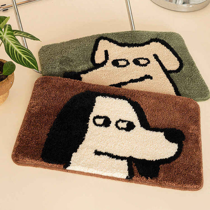 Cartoon Dog-Themed Bath Mat