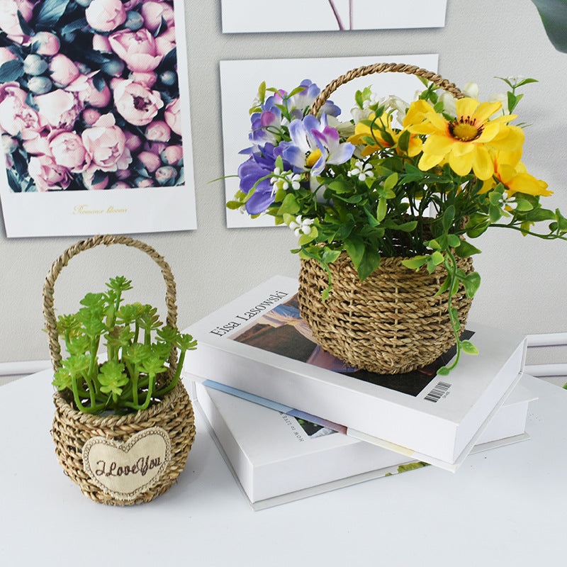Handwoven Decorative Flower Basket Stornfield