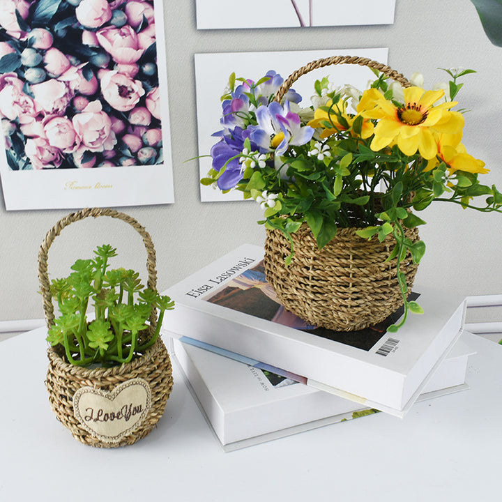 Handwoven Decorative Flower Basket Stornfield