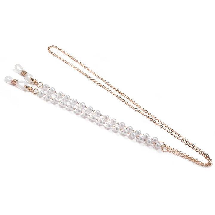 Pearl-Embellished Eyewear Retainer Chain Stornfield