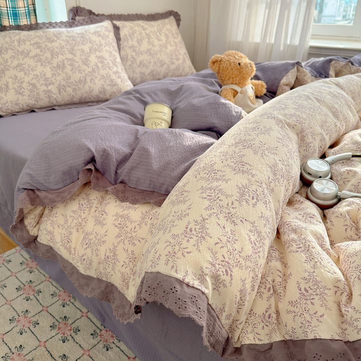Vintage Floral Patterned Duvet Cover Set