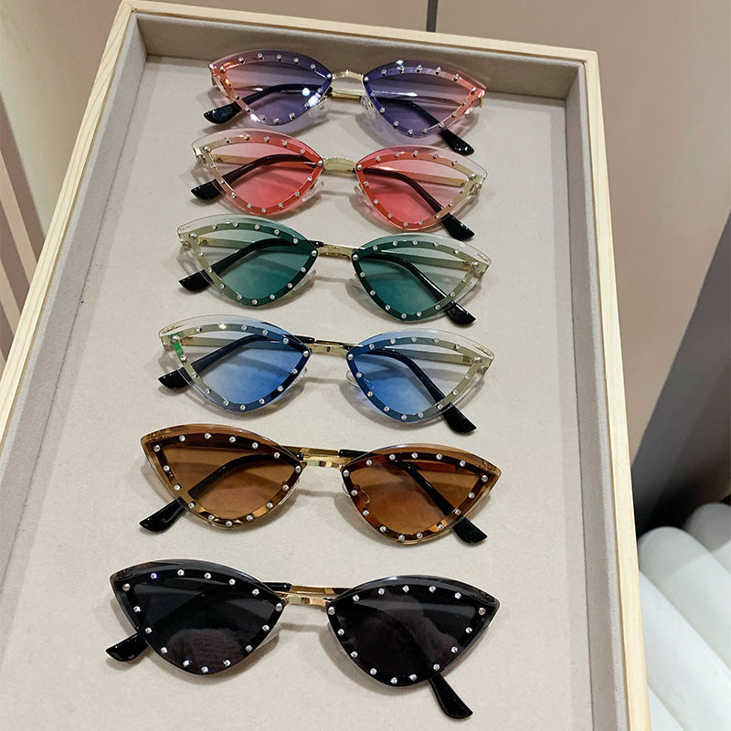 Women's Cat-Eye Sunglasses with Sparkling Crystal Accents Stornfield