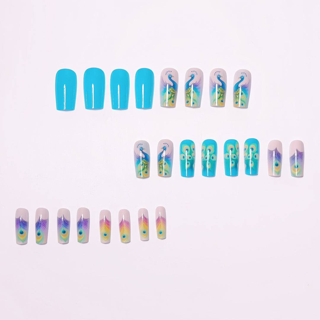 Creative Nail Art with Peacock Design Stornfield
