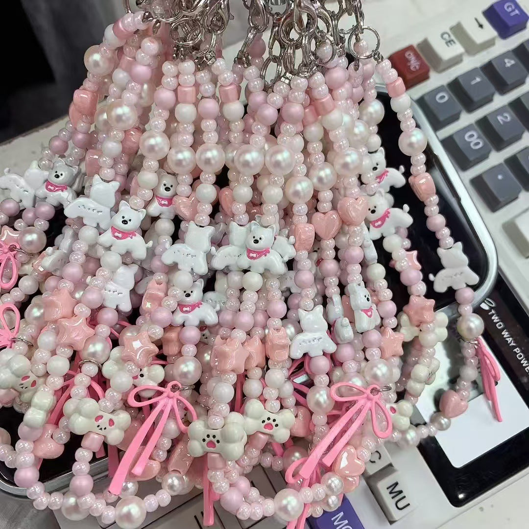 Playful Dog-Themed Beaded Necklace Stornfield