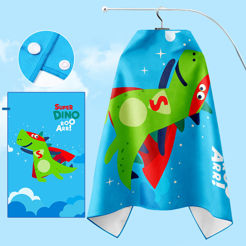 Bathrobe Stornfield with unicorn motif and practical hood