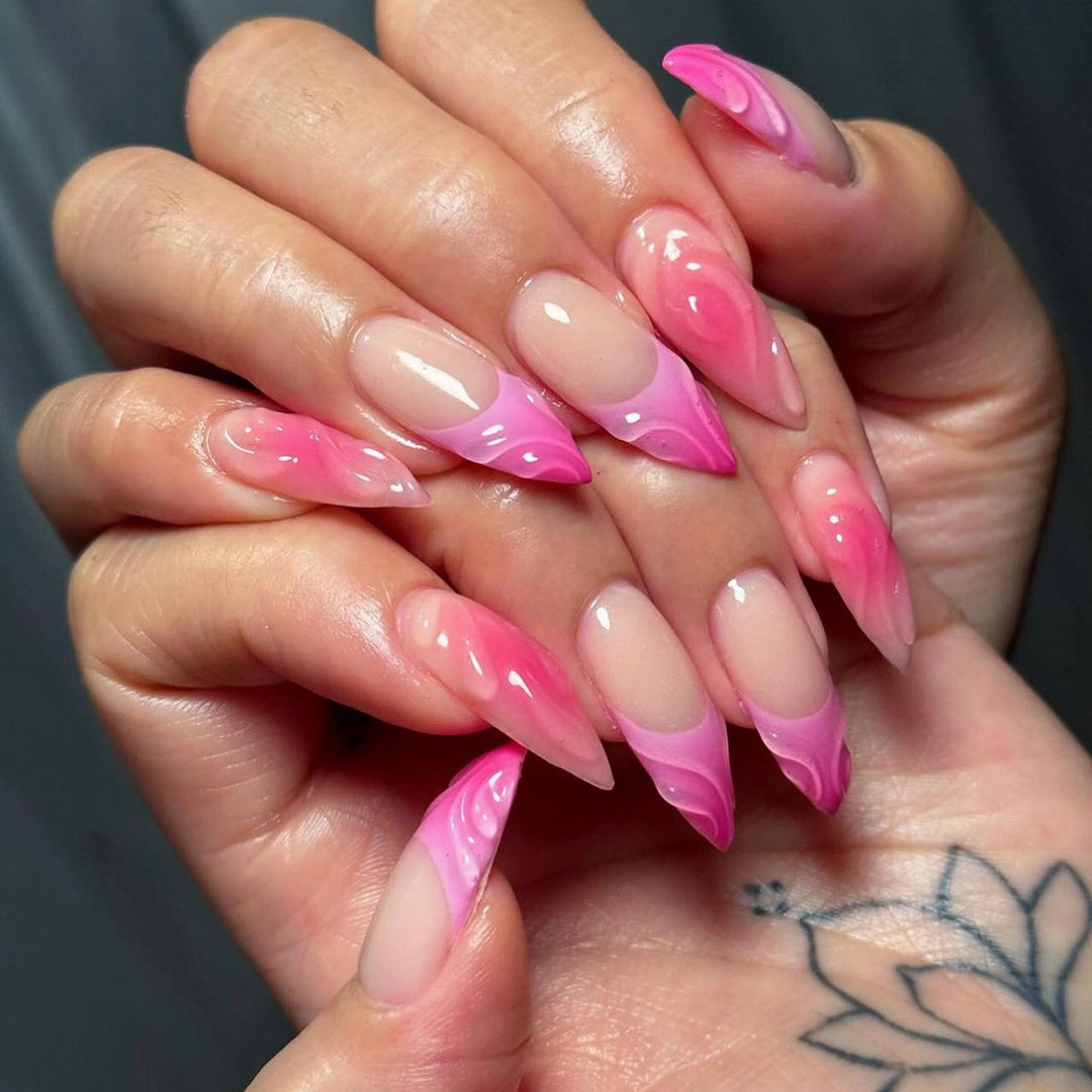 Artistic acrylic nails with elegant ombre effect Stornfield