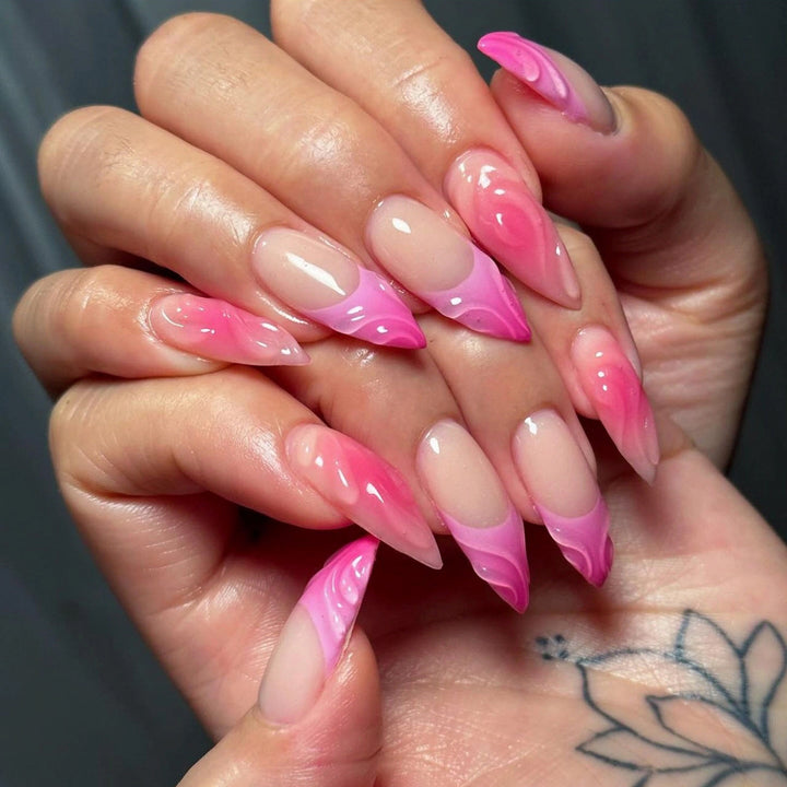 Artistic acrylic nails with elegant ombre effect Stornfield