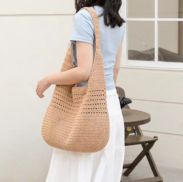 Handbag Made of Hand-Crocheted Natural Material Stornfield