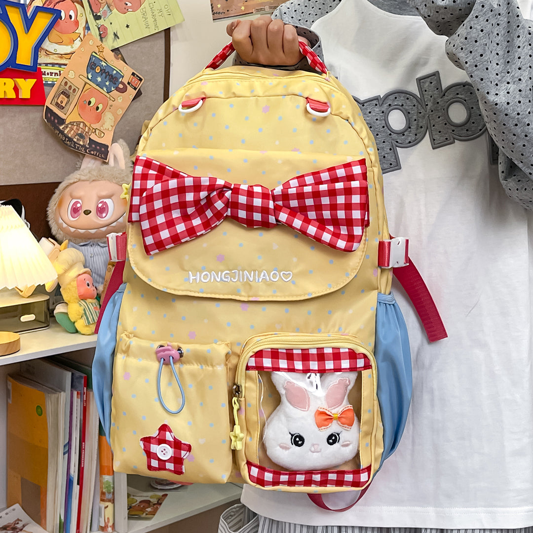 Playful Bow-Embellished Backpack Stornfield