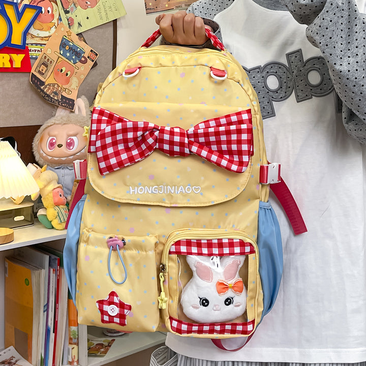 Playful Bow-Embellished Backpack Stornfield