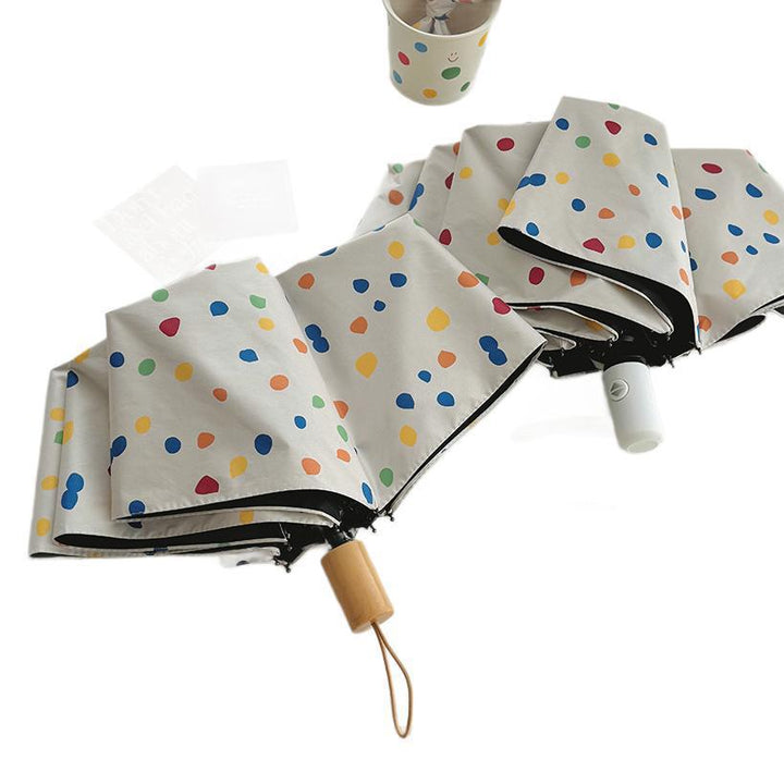Women Multi-Purpose Foldable Shoulder Bag with Colorful Polka Dot Pattern Stornfield