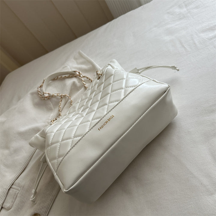 Quilted Faux Leather Tote Bag