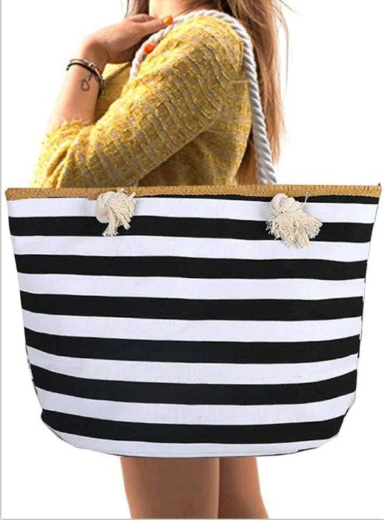 Beach bag with maritime stripe design Stornfield