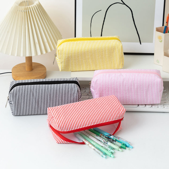 Striped Zippered Pencil Case Bag Stornfield