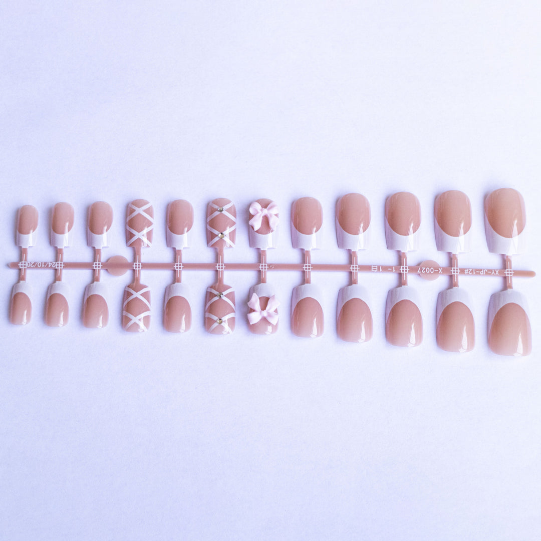 Decorative French Tip Nail Art