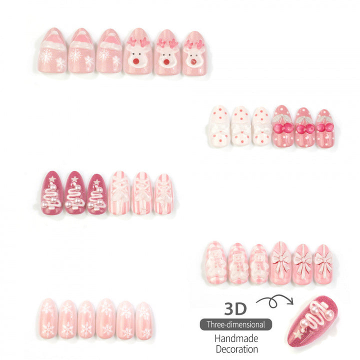 Decorative Winter-Themed Press-On Nails