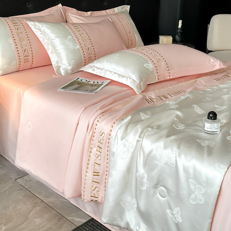 Satin Floral Patterned Bedding Set