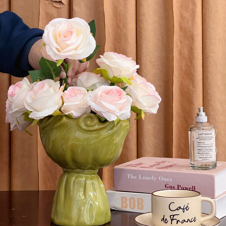 Decorative Floral Shaped Vase for Home Decor