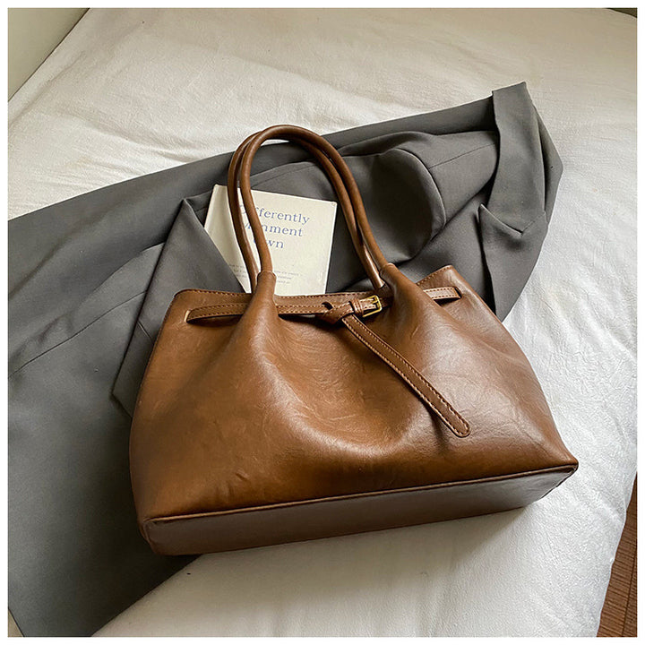 Luxurious Leather Shoulder Tote