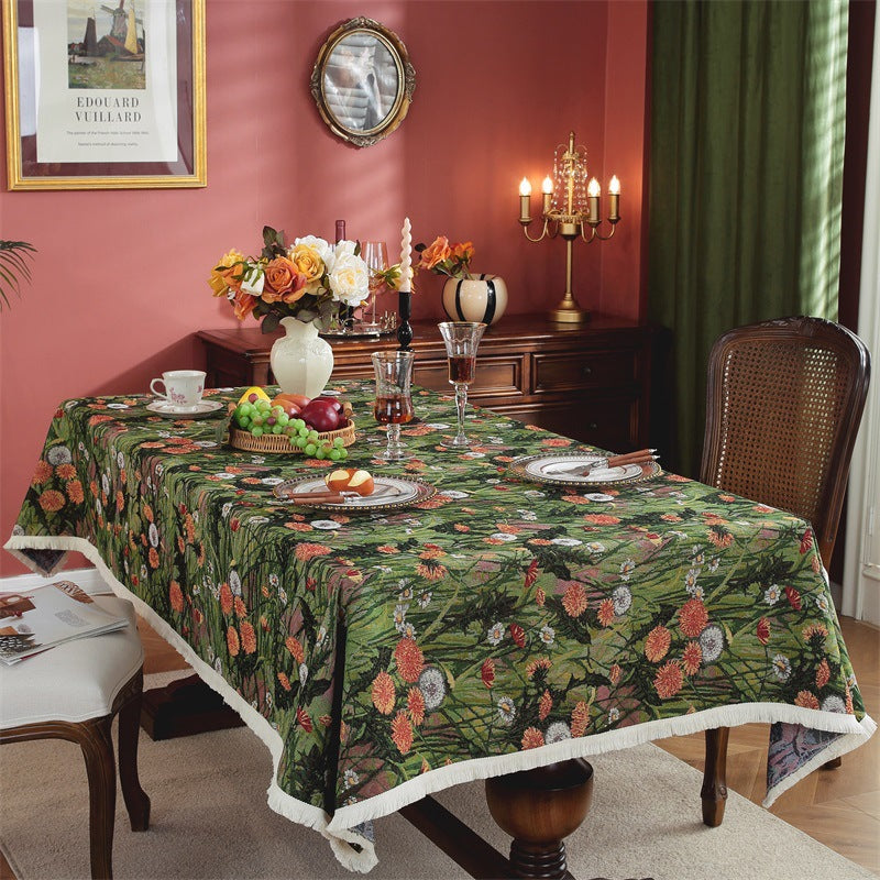 Embroidered Floral Tapestry Fabric