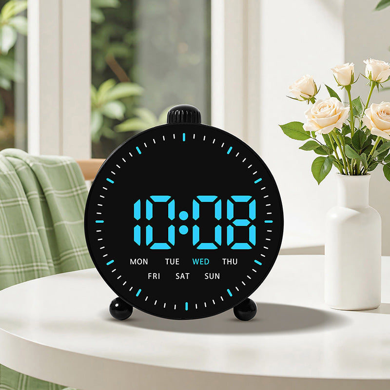 Digital desk clock with LED display and date Stornfield