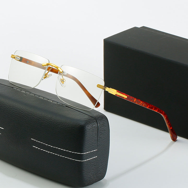 Women's fashionable sunglasses with a stylish, rectangular frame and elegant metal accents Stornfield