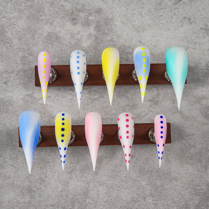 Artistic Stiletto Press-On Nail Design Set