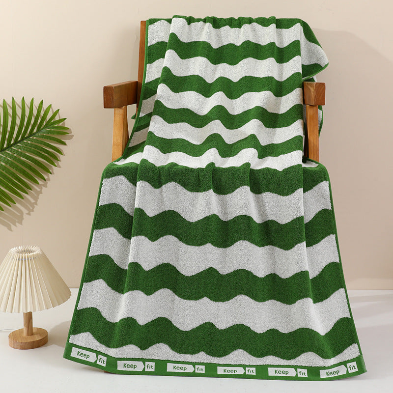 Terry Bath Towel With Modern Dot Design Stornfield