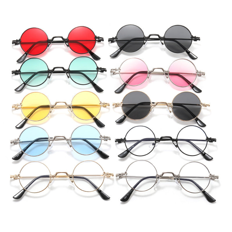 Ladies fashionable round glasses with high-quality metal frame and flexible temples Stornfield