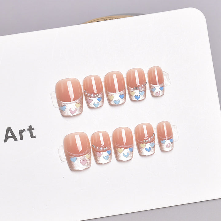 Glamorous Heart-Themed Press-On Nail Set Stornfield
