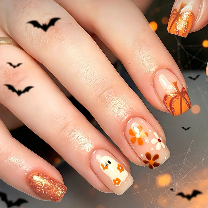 Festive Autumn-Themed Nail Art Set Stornfield
