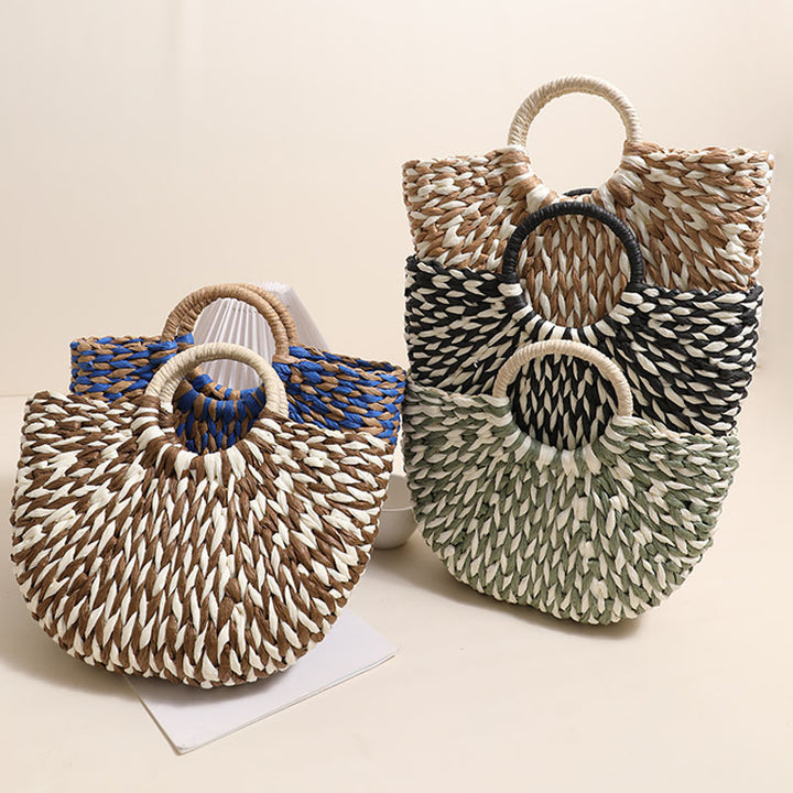Braided basket bag with unique design Stornfield