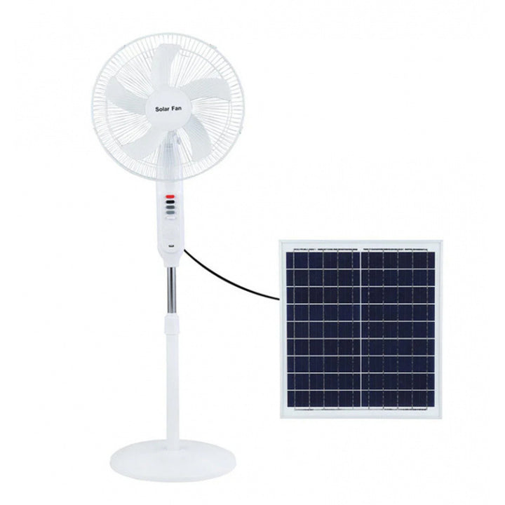 Unisex Solar Powered Stand Fan with Adjustable Tilt Angle and Efficient Fan Blades Stornfield